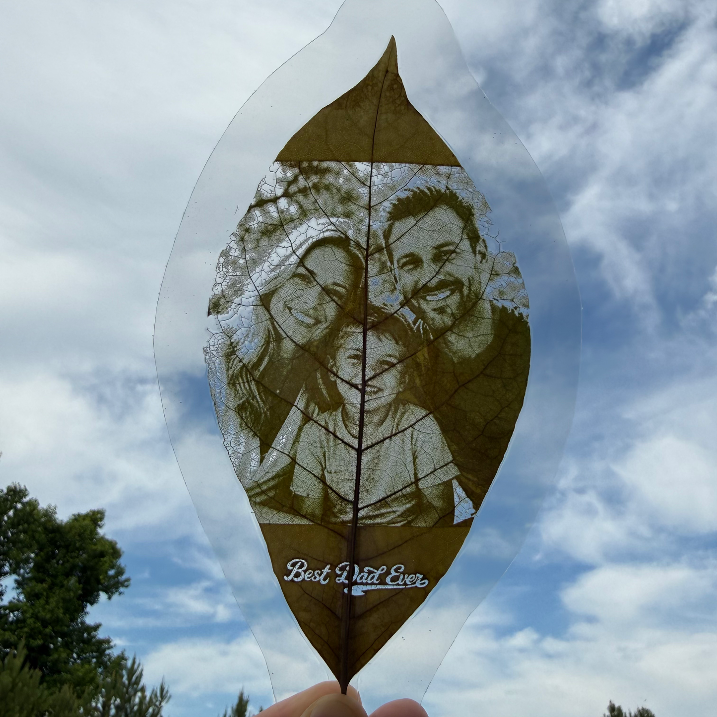 Custom Photo Engraved on the Leaf