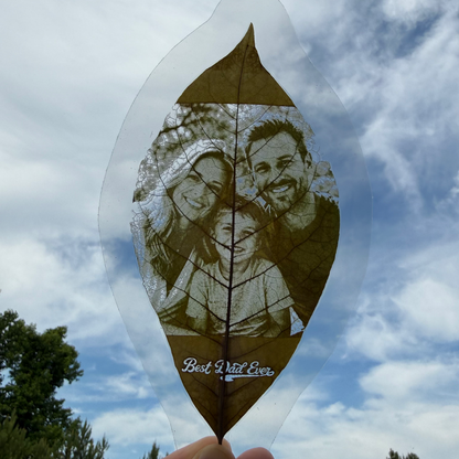 Custom Photo Engraved on the Leaf