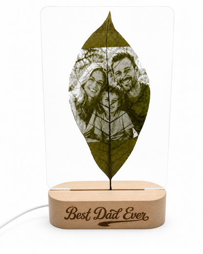 Custom Photo Engraved on the Leaf